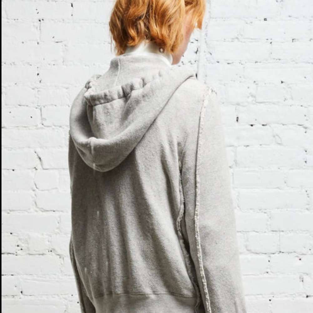 R13 Flat Sleeve Double Zip Hoodie - Picture 2 of 8